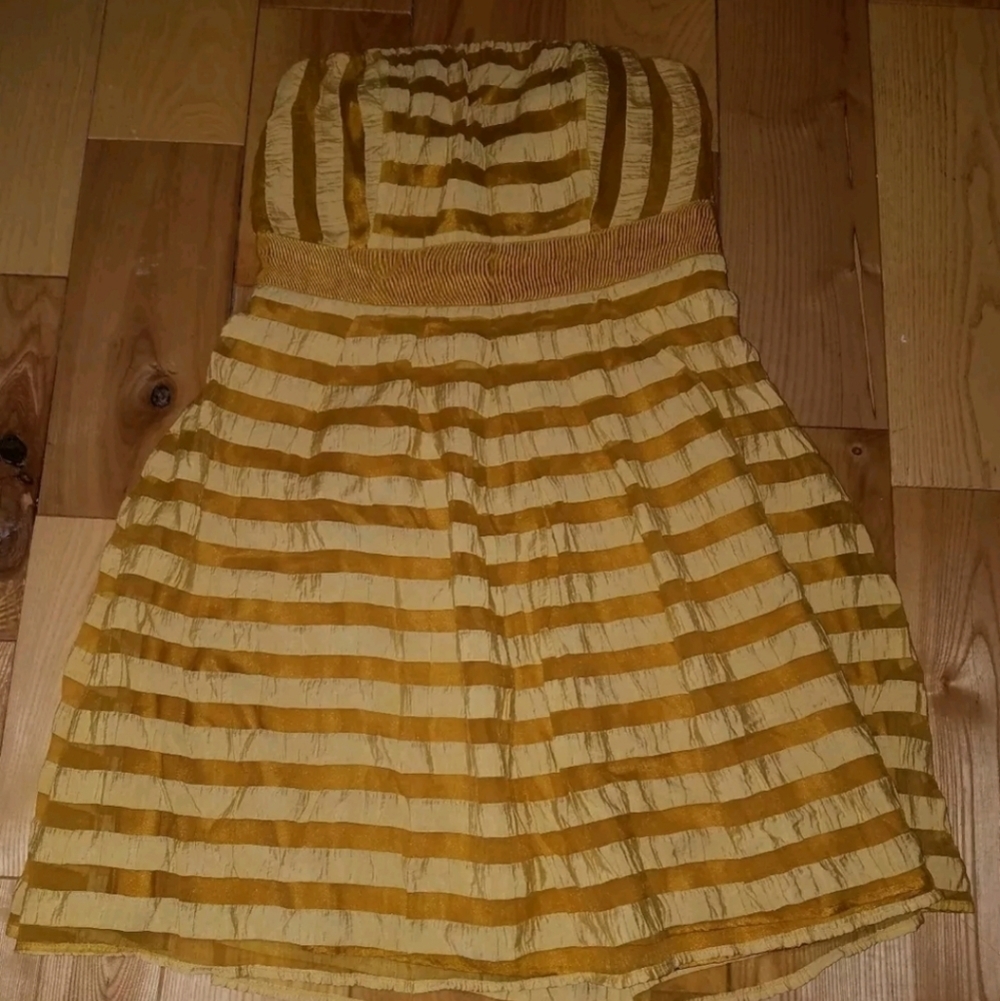 The Limited Golden Yellow Strapless Party Dress, Sz 8
